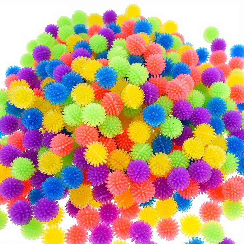 30pcs spiky hedge balls multicolor small   balls mini stress soft sensory balls kids games kids party favors goodie bags stuffers for kids easter basket stuffers pinata stuffers prize box toys for kids classroom bulk gifts toys for boys party favors party games ideal gift for halloween carnival thanksgiving christmas gift random