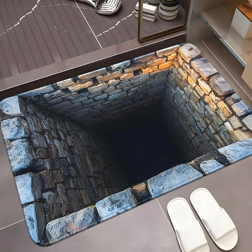 E-shop 2D Flach 1 Stück, Fantasy Effekt, Schwarze Loch, HD Gedruckte Fußmatte, Rutschfeste Badezimmer Bodenmatten, Mikrofaser Saugfähige