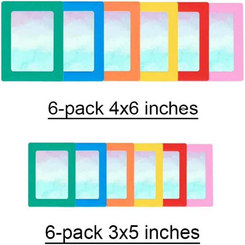 TEMU 4x6 Magnetic Photo Frames For Refrigerators, 12-pack Magnet Frames For Fridge That 3.5x5 And 2.5x3.5 Pictures For Home, Office, School, And