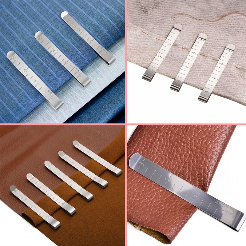 5 20pcs hemming clip sewing clip measuring ruler mark sewing project quilting supplies 3 inches