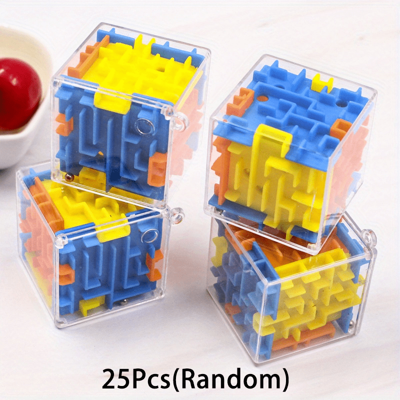 TEMU 25 piezas 3D Juguete de Rompecabezas para Niños Mini Juego de Bolas Rodantes de Juguetes Desafíos para Juguetes Educativos de Descompresión