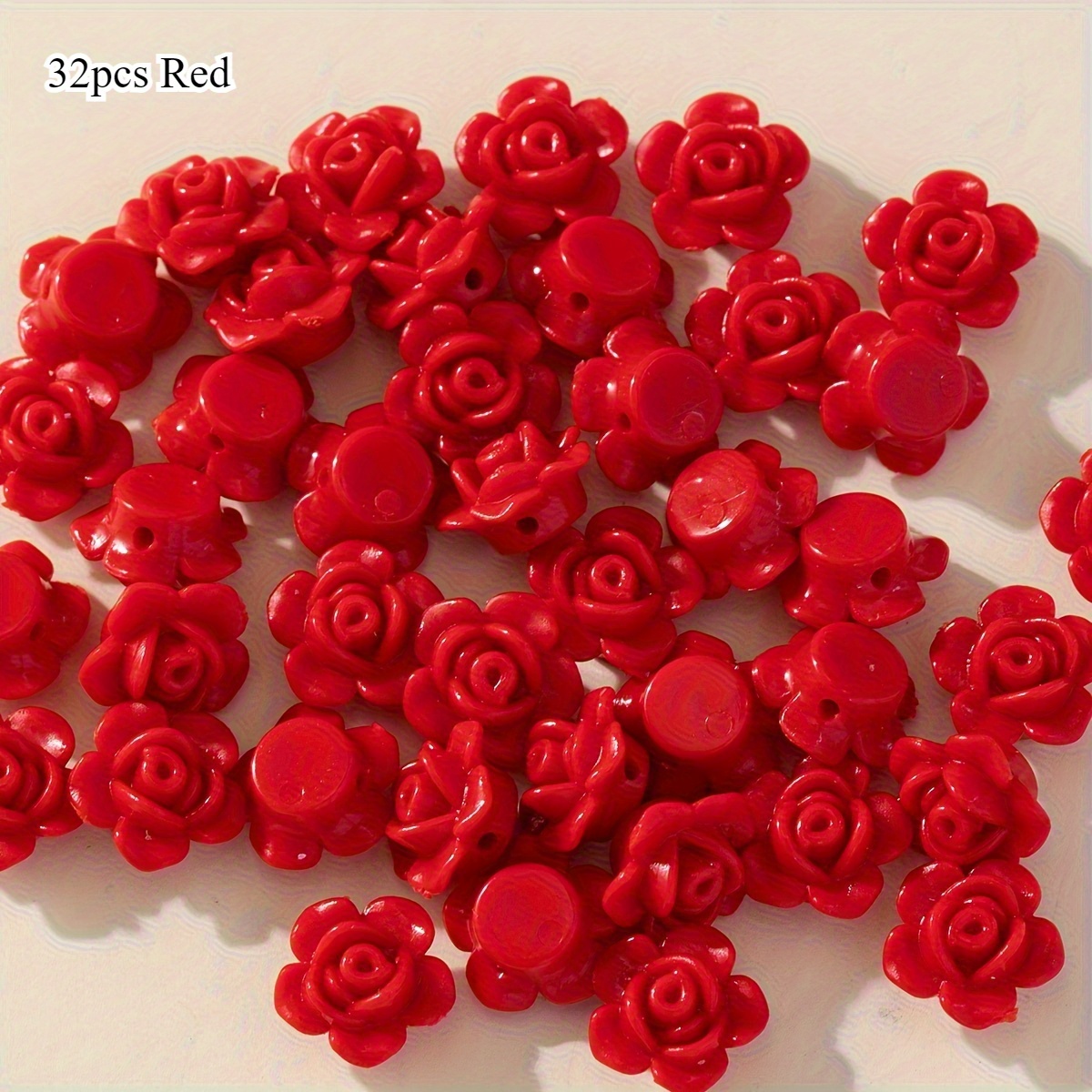16/32pcs Rose Beaded Additions for Fashionable Boho Jewelry