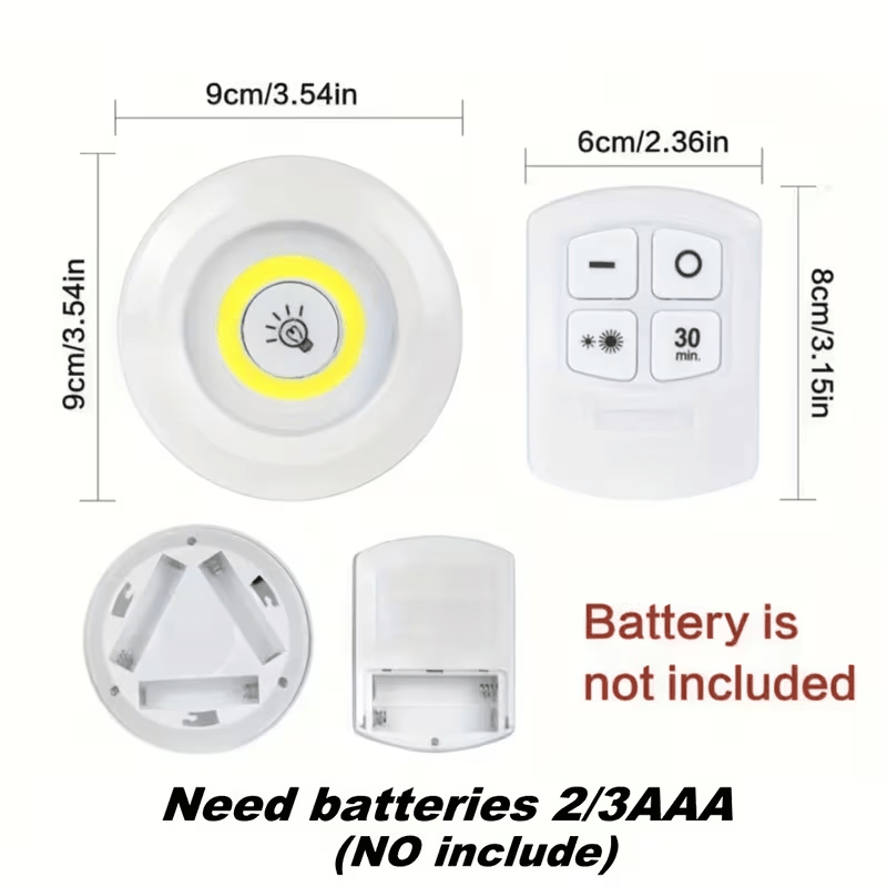 Indoor LED Wall Lights with Remote Control, 6-Pack