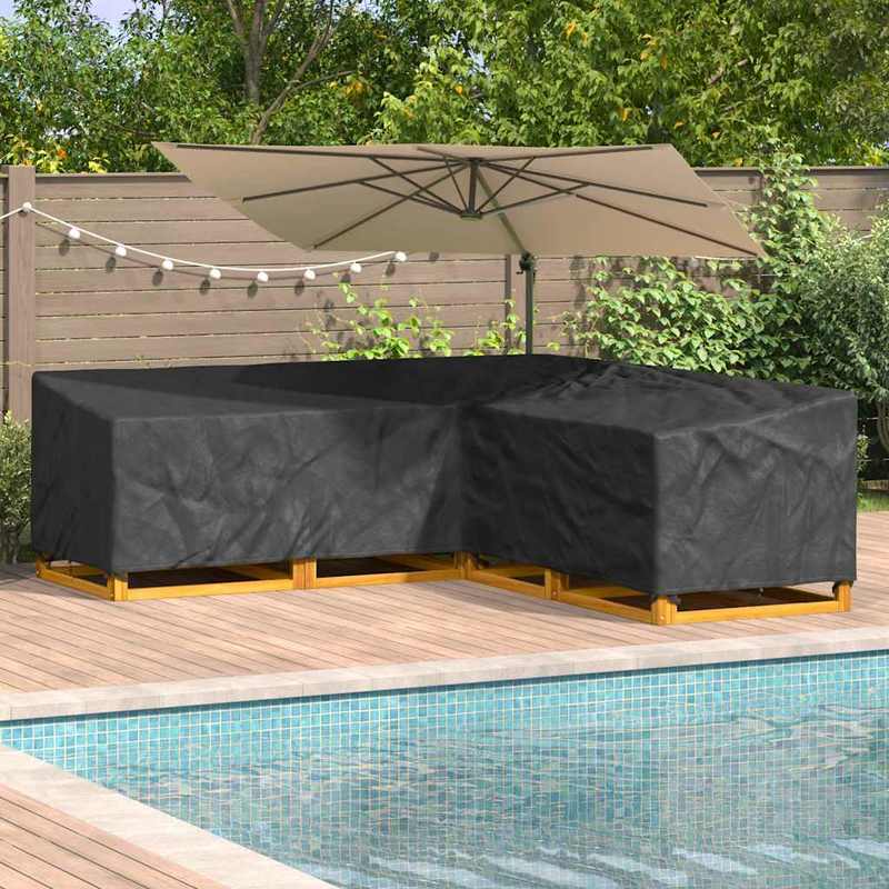 TEMU Outdoor Furniture Cover Black 255 X 255 X 80cm 210d Oxford Fabric Outdoor Patio Backyard Garden Furniture Covers Black Outdoor Furniture Covers