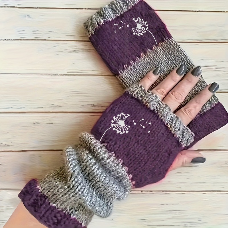 TEMU 1 Paire (2 pièces) de Gants Doigts Brodés , Style Vintage pour Utilisation en Extérieur