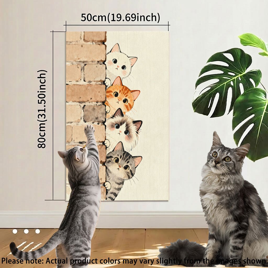 TEMU 【猫ソファター】猫 爪とぎパッド、粘着式 穴あけ不要 猫 爪とぎパッド 壁掛け式 デザイン、耐久性のある家具保護、賃貸住宅に最適