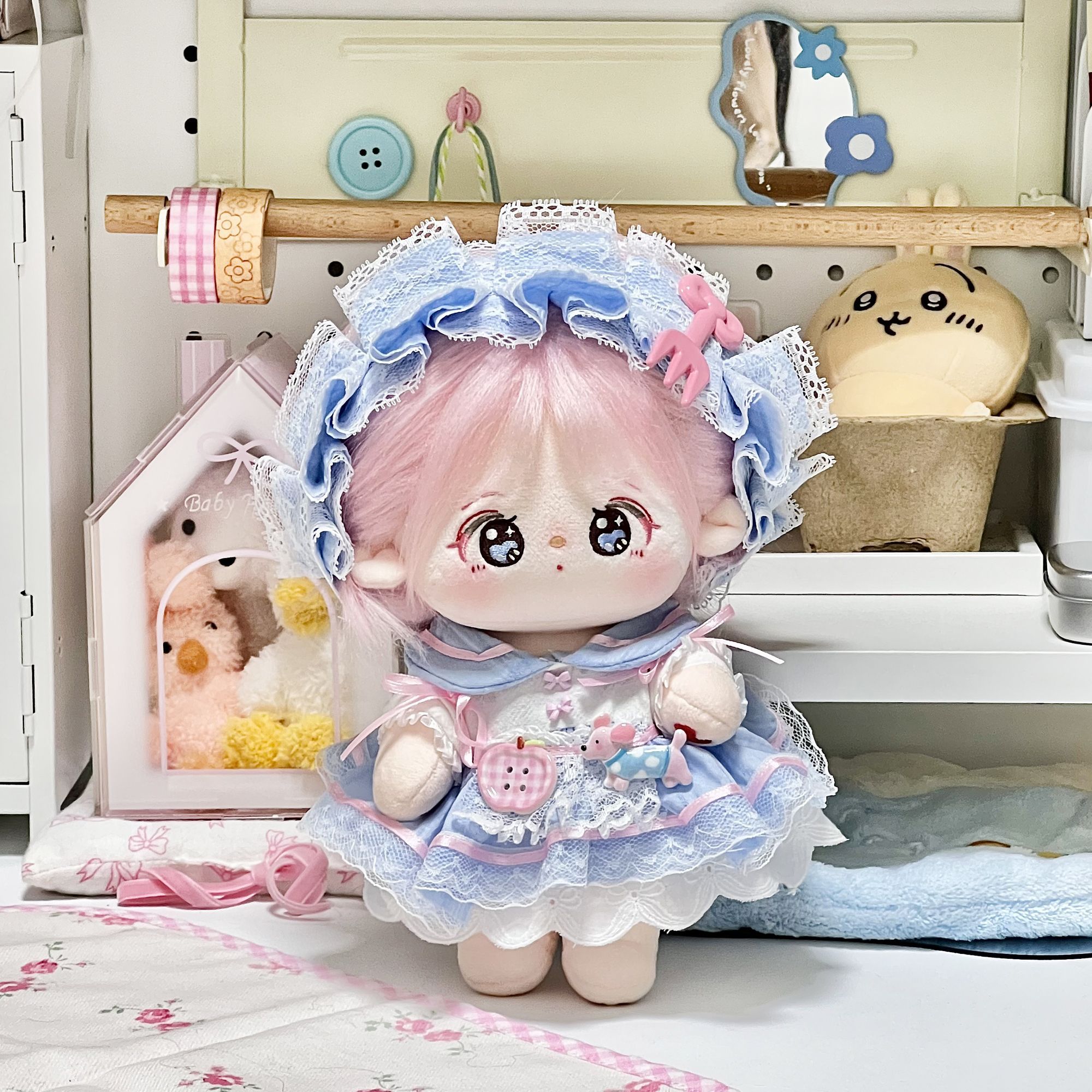 20cm plush doll clothes sold on Temu United States Cute Plush Dolls with Colorful Outfits main image 0