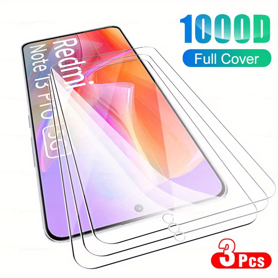 E-shop 3 Stücke gehärtetes Glas Bildschirmschutzfolie kompatibel mit Xiaomi Redmi Note 13 Pro
