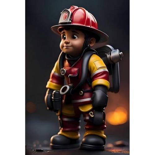 Artikelbild 5 malerei set mit feuerwehr thema, komplettes rundes diamant stickerei set, künstlerisches geschenk für heim wanddeko