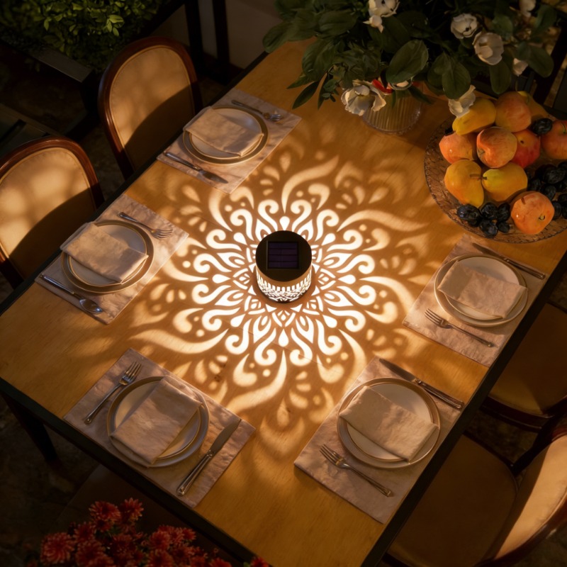 1/2 solar mandala projektor licht, blumen wandlampe, ip65,   für kunstausstellungen, raumdekoration, schlafzimmer nachttisch licht, party atmosphäre licht, ostern, ramadan, feiertags-atmosphäre licht, hof garten dekoration, landschaft, rasen