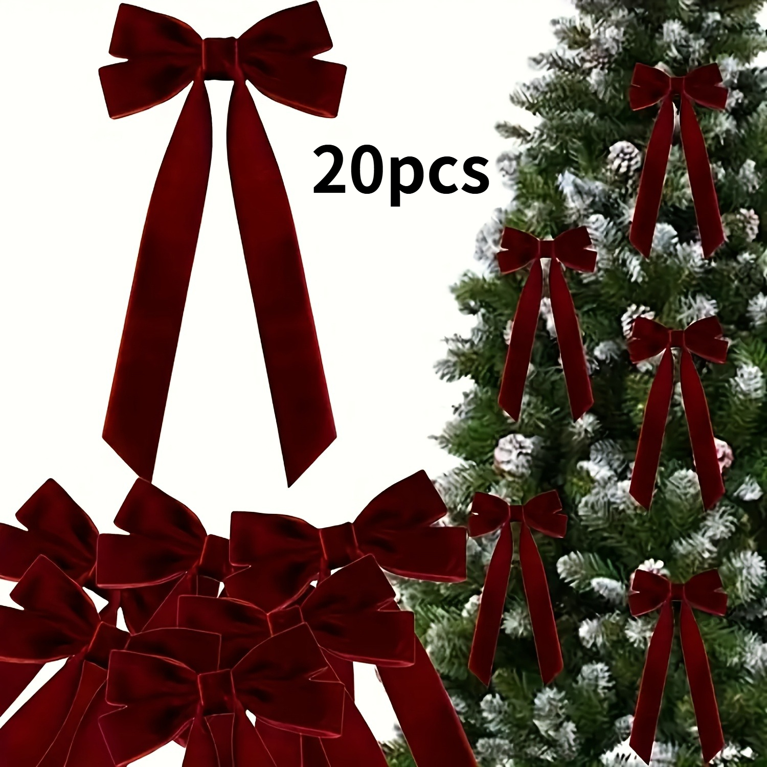 TEMU 20 pezzi di fiocchi in tessuto squisiti - Ideali per decorazioni e confezioni regalo , adatti per ghirlande, decorazioni per feste