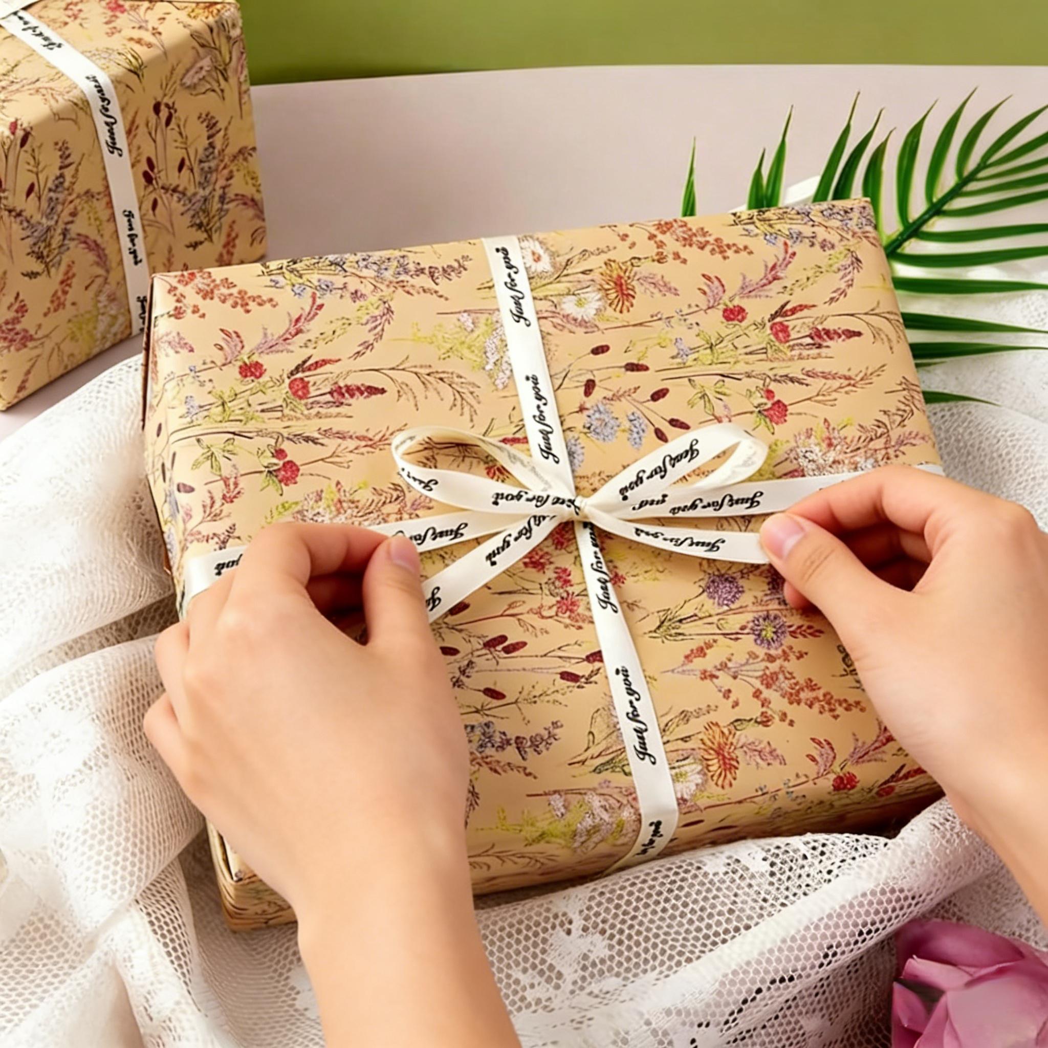 1 Roll Vintage Wrapping Paper, Paper Texture Gift Wrap, Suitable For Birthday Parties, Weddings, Engagements, Anniversaries, Holiday Craft Diy, Size 43cm×300cm (17 Inches ×9.84 Feet)