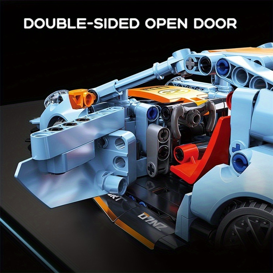 1:18 building block car, 3D building block assembly sports car modeling ABS material, adult satisfaction gift suitable for birthday or holiday gift, with decorative effect and collection value, manual easy assembly