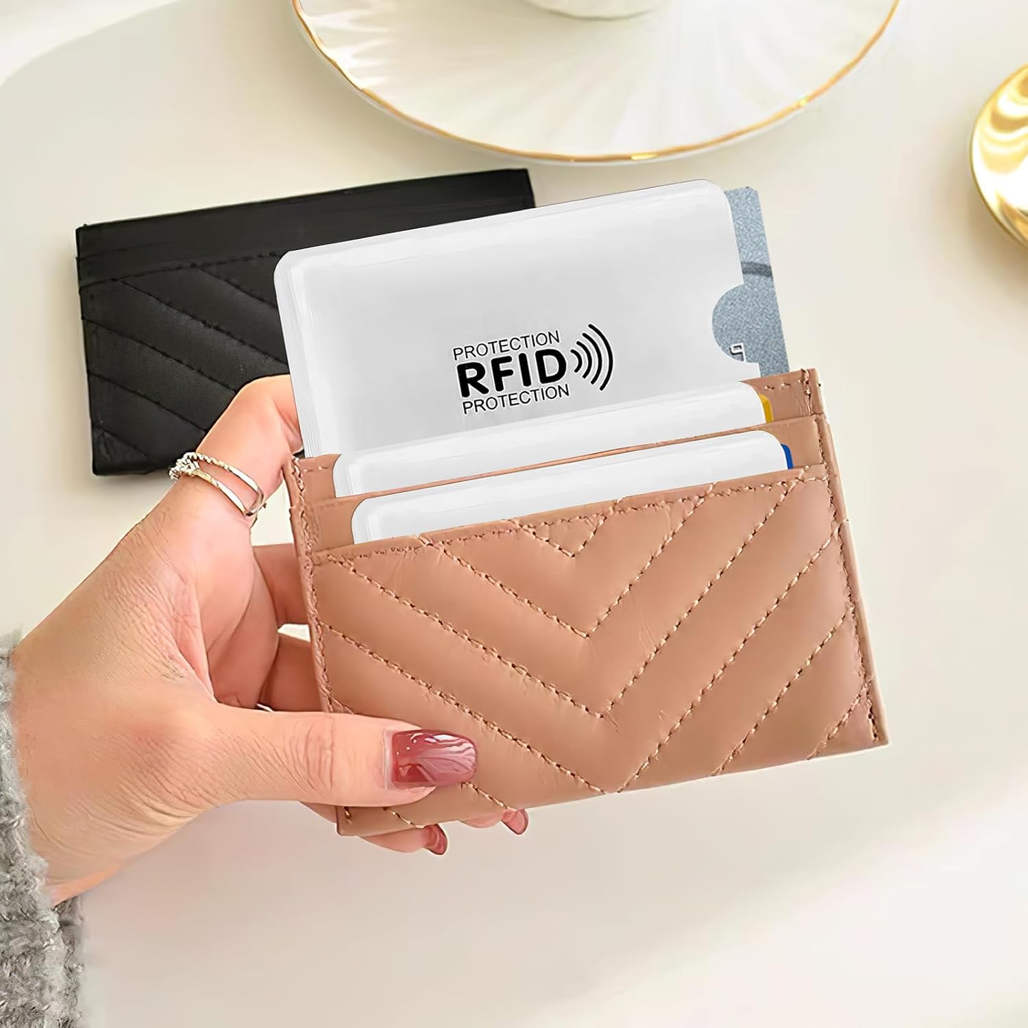 Set Of 10 Rfid Protection Sleeves For Credit Cards, Designed To A Single Card Against Theft. Ideal For Debit And Bank Cards, Social Security Cards, And Licenses, Perfect For Travel And Everyday Use