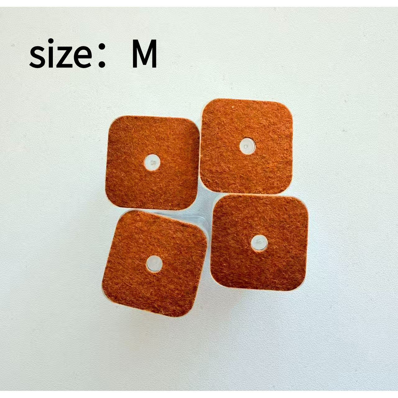 4pcs Round Rubber Furniture Caster Cup With Felt Pad Fit For 0.8 - 1.6 Inch 656320814454