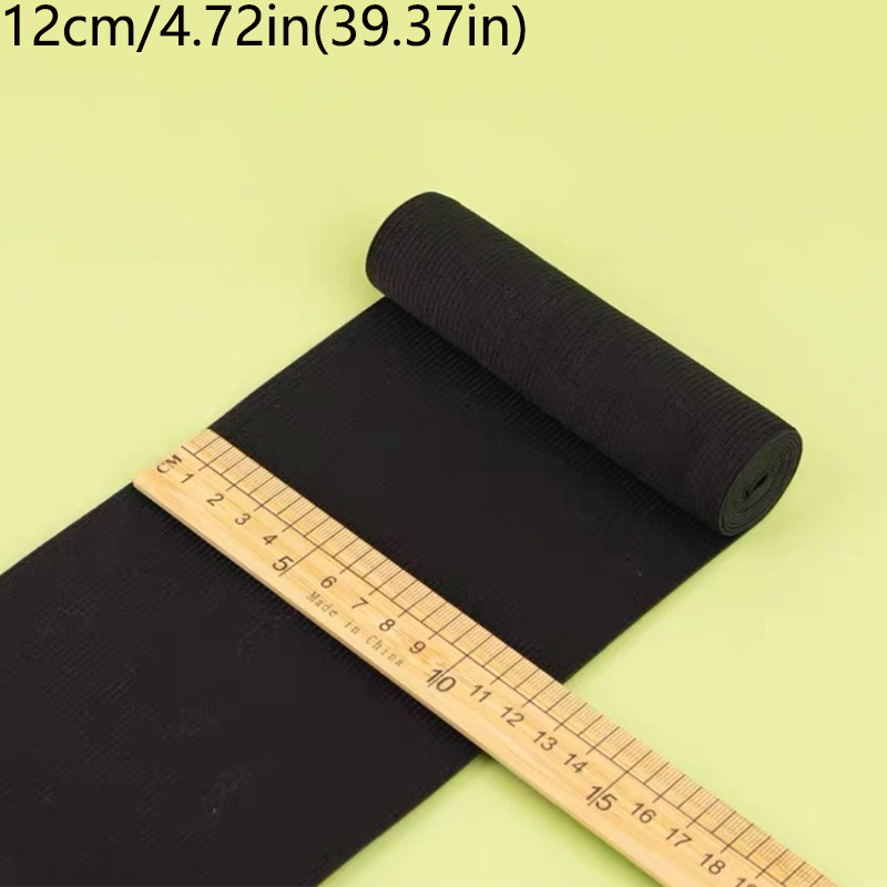 E-shop 39,37 Zoll Schwarzes Nähgummi, Multi-Spezifikationen, 10 cm / 12 cm / 15 cm / 20 cm für Kleidung, Hosen, Bastelarbeiten - Elastisches und
