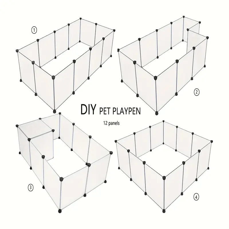 15pcs DIY Pet Fence with Door Set, Extra Large Size