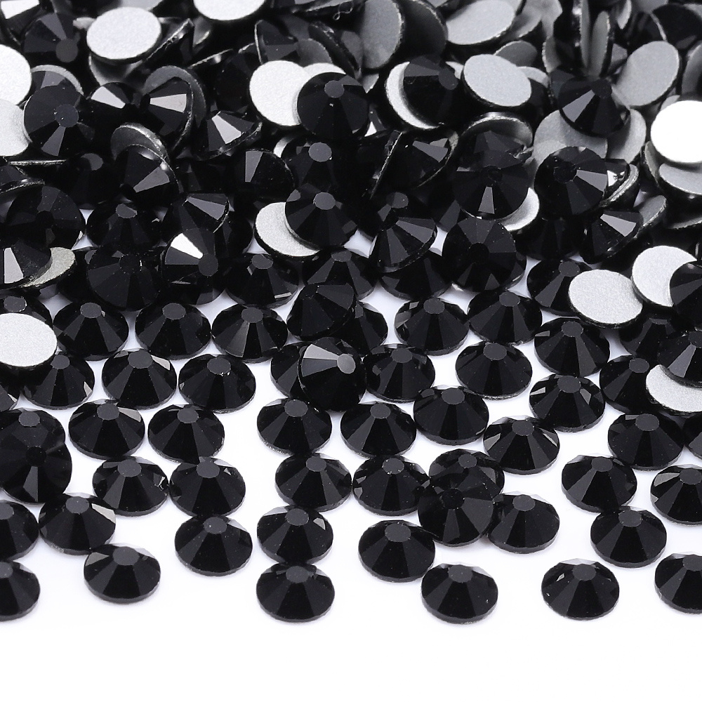 TEMU Ss6-ss30 Glitter Crystal/crystal Ab/black Rhinestones High Quality Flatback Non Hotfix For Nail Art And Clothes Decoration