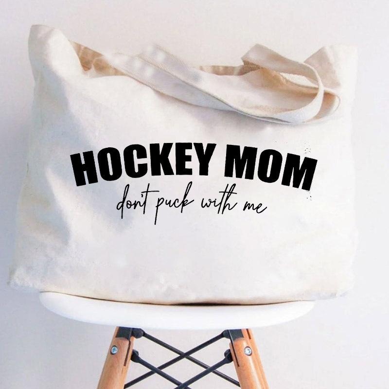 

Ice Hockey Mom Fashion Casual Canvas Bag Handbag