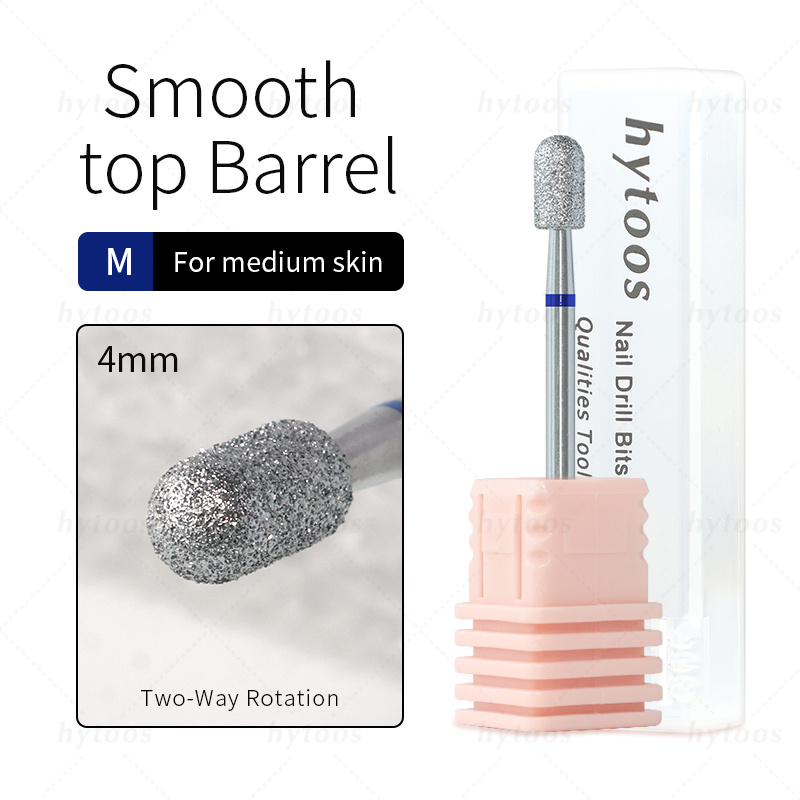 Image of 1pc 4mm Chrome-plated Drill Bit, Professional Emery Board Nail Edge Cleaning Drill Bit, Cuticle Removal Nail Salon Tool