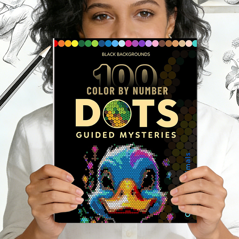 22 types color by number dots   an   puzzle coloring book to relax your mind and reveal stunning hidden art