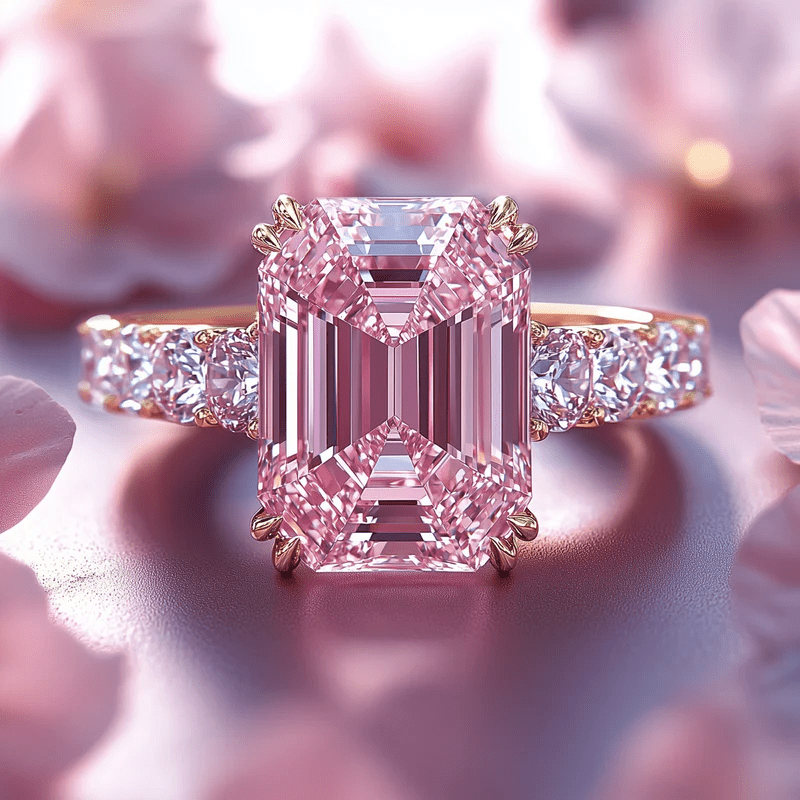 TEMU A Women's Engagement Ring Featuring Plating And Pink Cubic Zirconia, Perfect For And Anniversaries, With , Making It An Option For Proposals,
