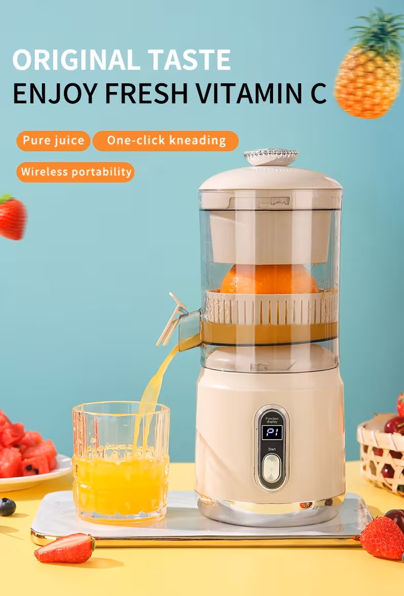 compact usb rechargeable citrus juicer with removable separator 0 5l volume lithium battery orange fruit extractor contemporary kitchen device sturdy plastic build Product details 0