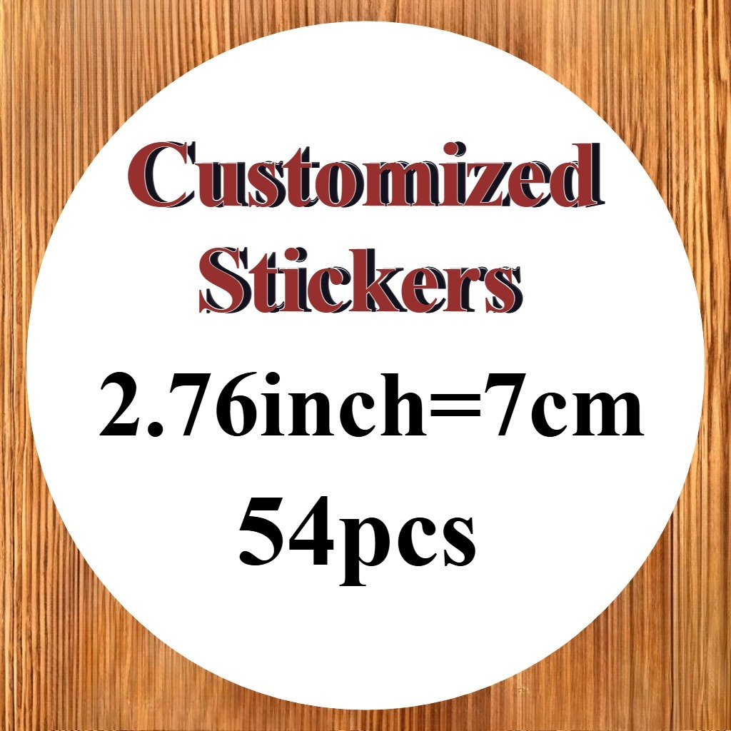 Custom 3/4/5/6/7cm Personalized Custom Stickers, Round Stickers, Suitable For Occasions, Photos, Images, Custom Labels, Birthday Party Invitations, Thank Supplies, Suitable For Bottles, Milk Tea
