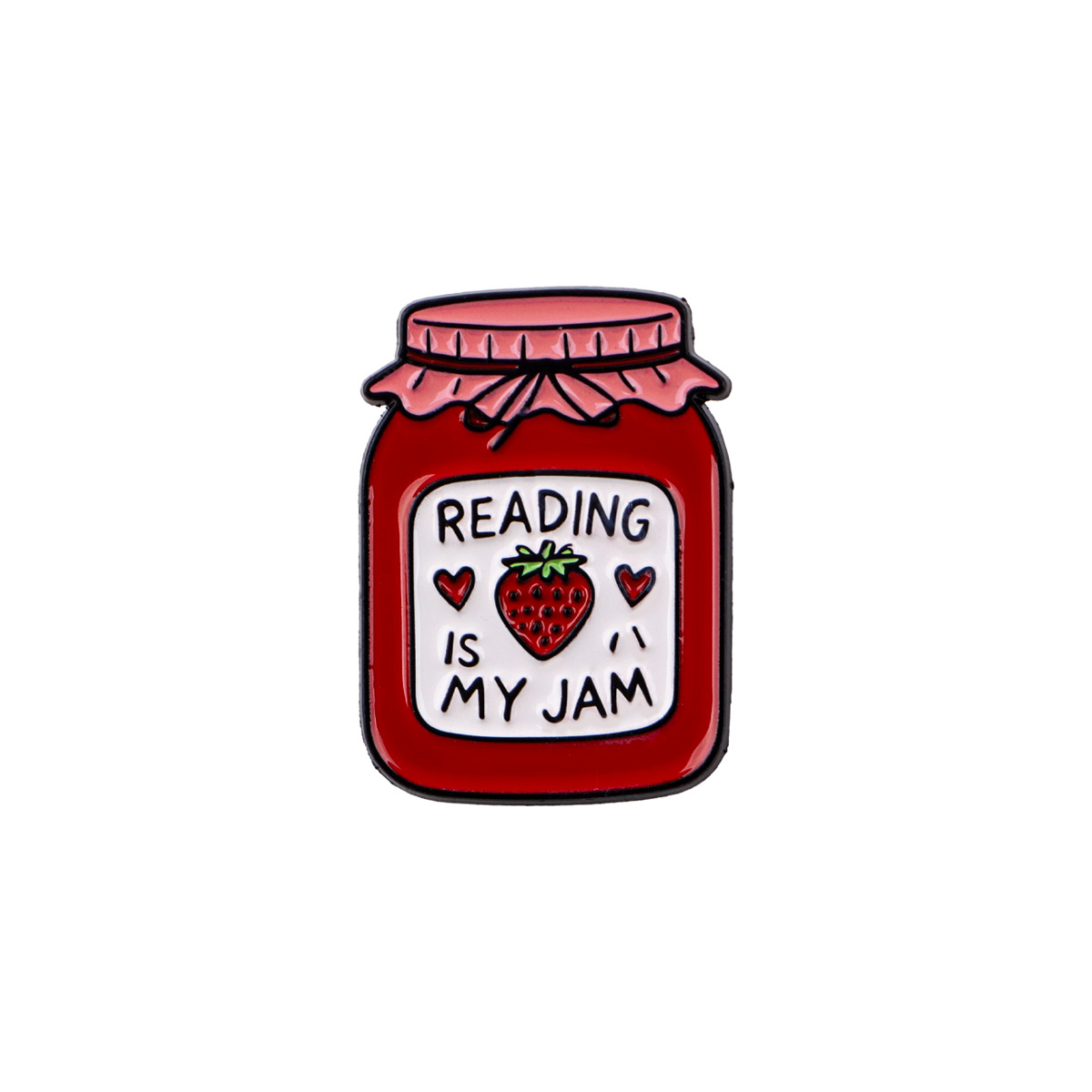 TEMU 1pc Of Enamel Pin That 'reading Is My Jam', Perfect For Backpacks, Featuring A Design, Ideal As A Gift Or Fashion Accessory
