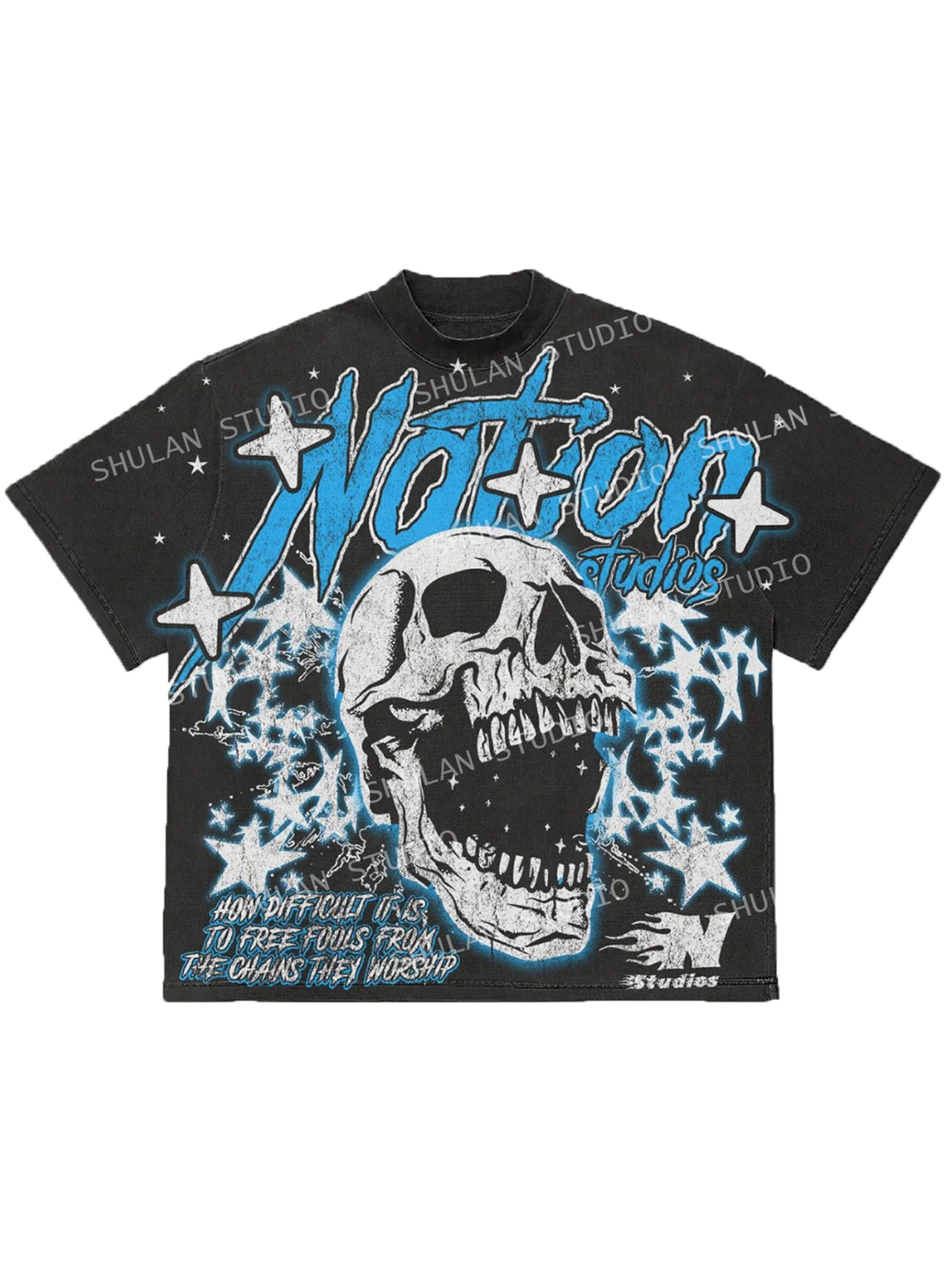 00s y2k PPFM skull 3/4 Sleeve カットソー Women Y2K Grunge Short Sleeve T-Shirt E-Girl Punk Gothic