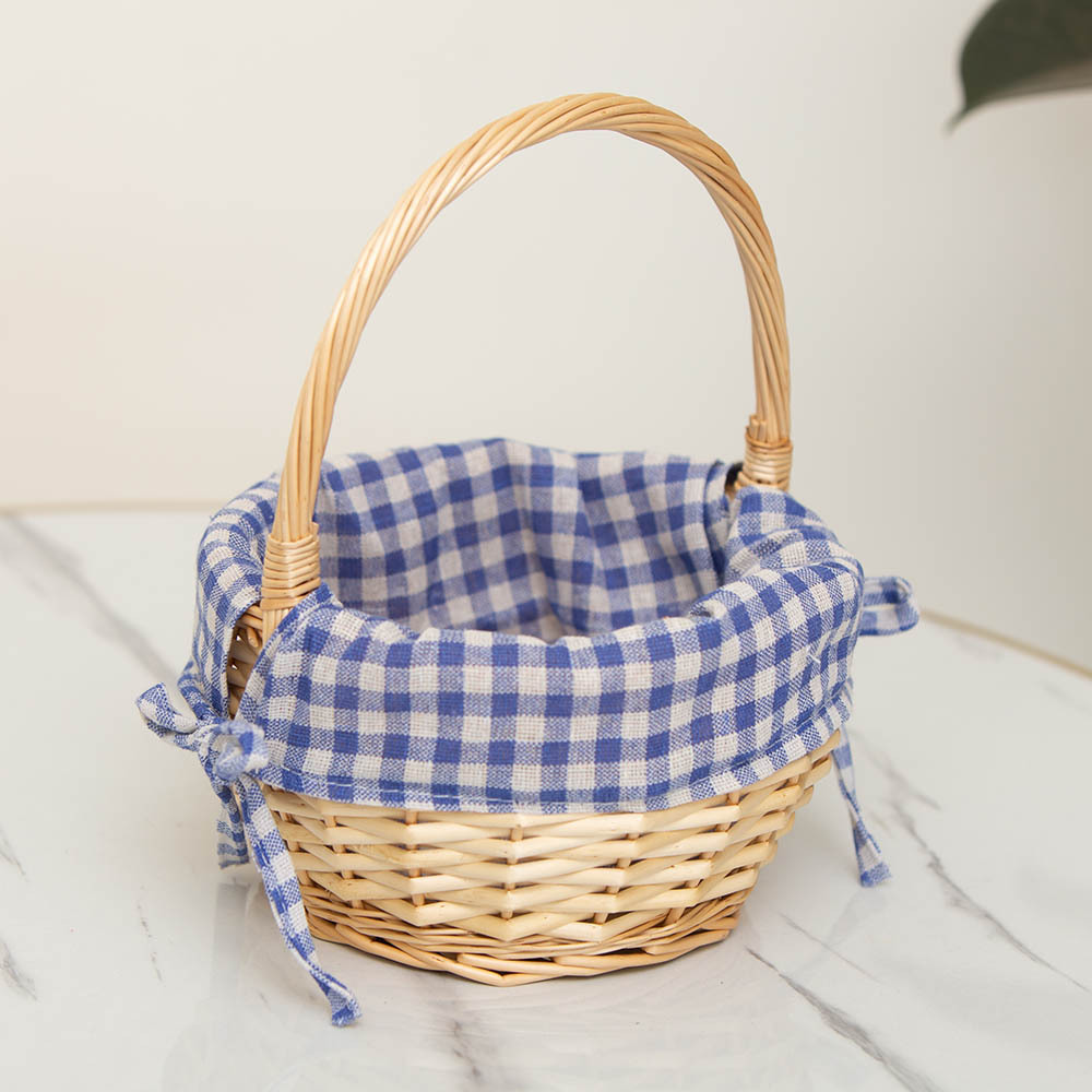TEMU 1pc Modern Minimalist Mini Basket Suitable For Dance Practice, Flower Arranging & Storage - Multi- Hand-held Basket With Willow, Compact For,,