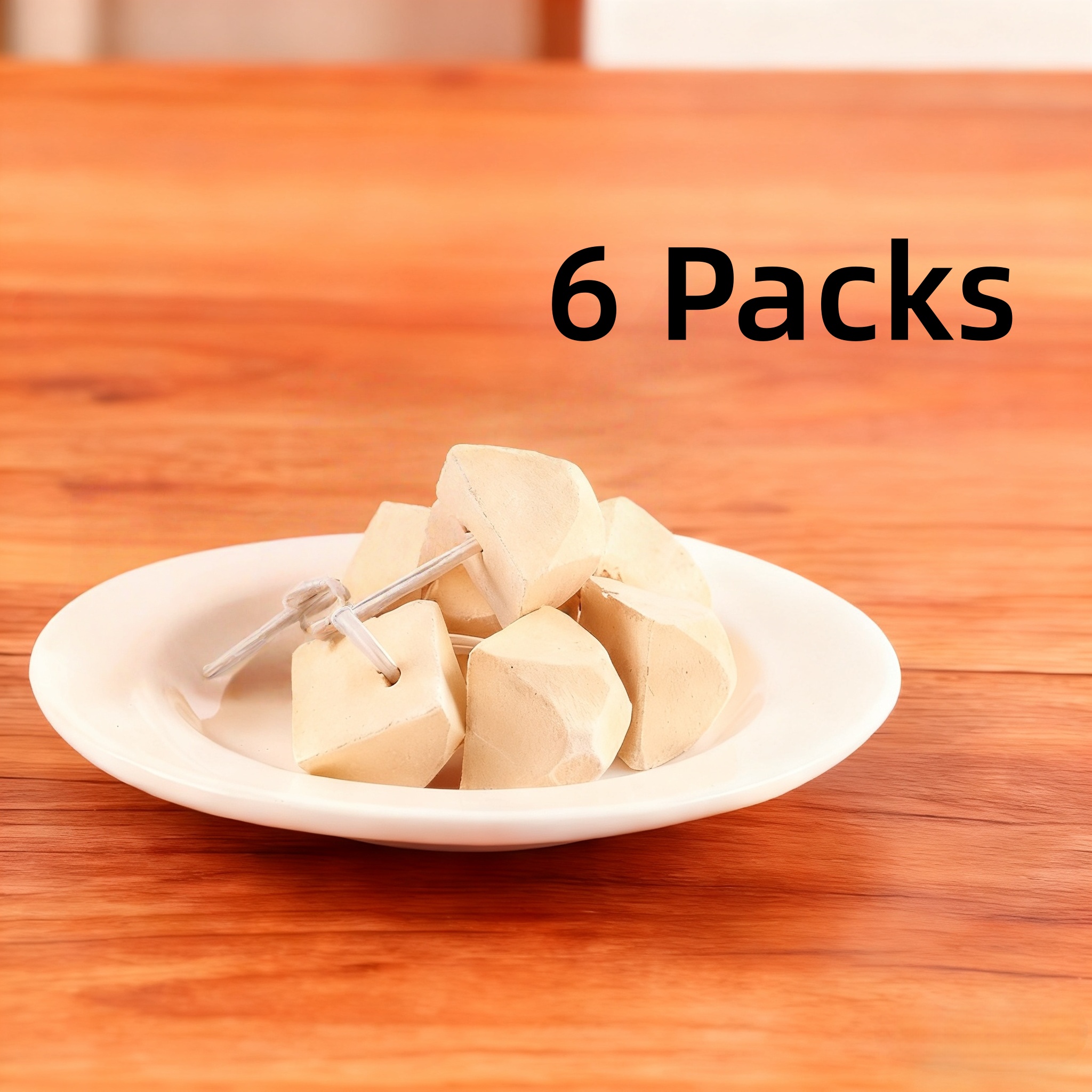Image of 6-pack Dental Chewing Stones For Hamster Teeth Grinder - Small Pet Suitable For Hamsters, Rabbits, Gerbils, Mice - Teeth Cleaning Chew Rocks, Cage Accessories( No Required)