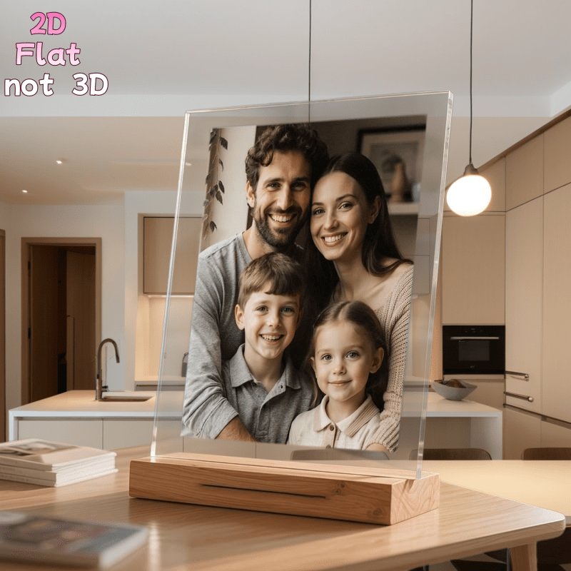 TEMU de fotos personalizado estilo bohemio 2D plano, para fotos de grupos de 4 personas - de escritorio con retrato familiar personalizado, diseño en