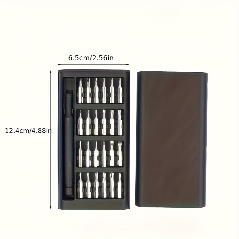 Image of 25-in-1 Mini Precision Magnetic Screwdriver Set, Flathead And Phillips Small Screwdrivers, Precision Repair And Disassembly Tool Kit For Electronics, Jewelry, Computers, Glasses, Watches, Phones