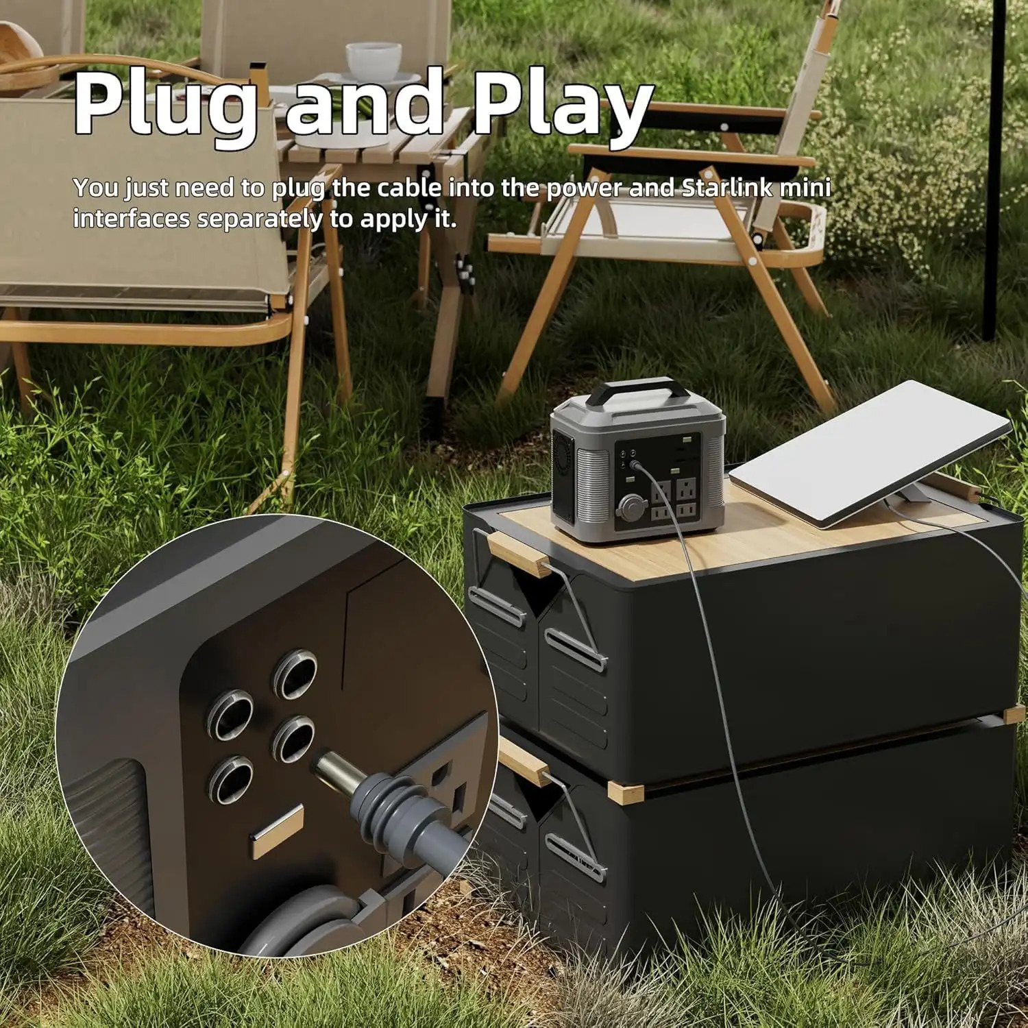 1pc Câble d'alimentation DC 5.5*2.1 vers DC 5.5*2.1 | Options de longueur de 1m, 3m ou 5m, Compatible avec Starlink, Convient pour une utilisation à domicile/industrielle/extérieure, Chargement USB, Noyau en cuivre étamé