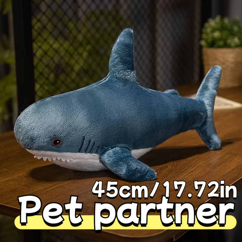 Image of 45cm Shark Pet Plush Toy, Multicolor Tie-dye Plush Toy, Multiple Colors , Machine Washable Pet Companion Toy, Shark Toy, Soft Plush Toy, Dog Companion Toy