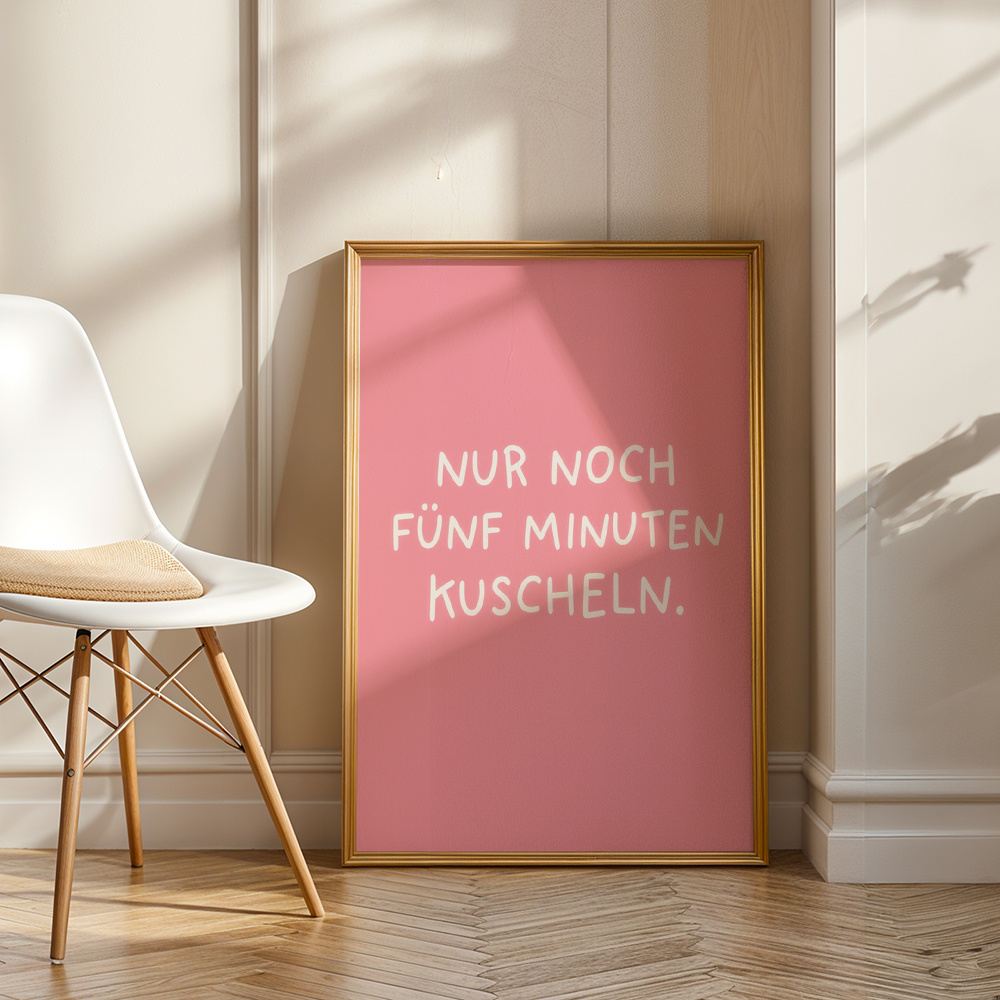 Image of 2d Flat, Cute And Wall Arts German Text Posters Cuddling Canvas Prints Romantic Quote Wall Decor Canvas Art Print For Bedroom Living Room Dorm Gift Unframed,halloween Christmas Decor