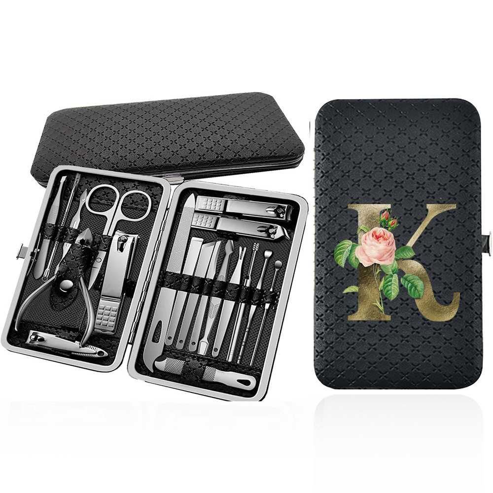 19pcs Professional Nail Clipper Set with Care Tools