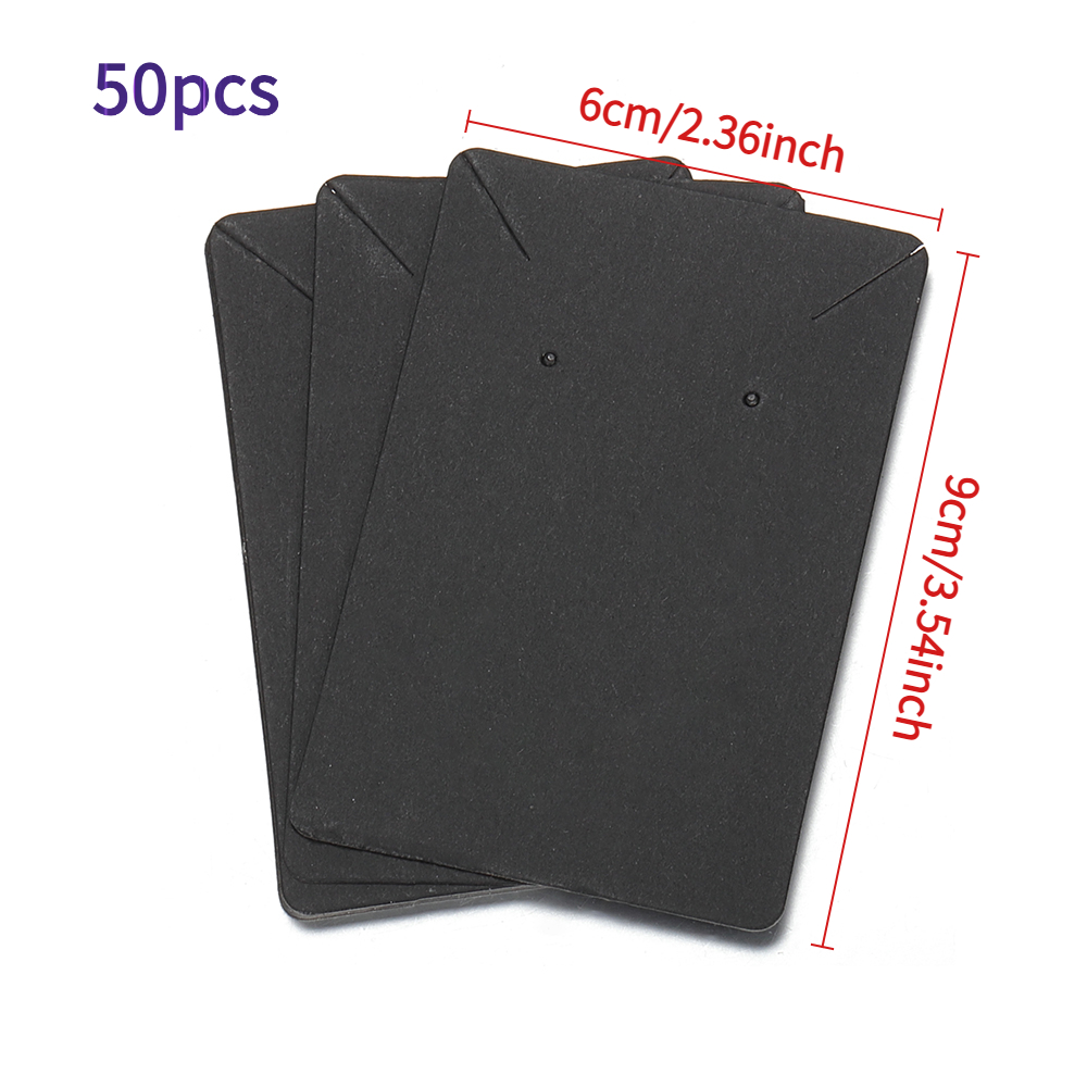 TEMU 50 piezas de tarjetas de exhibición para joyería, etiquetas de embalaje para aretes y collares, cartón multicolor de 6x9 cm para manualidades