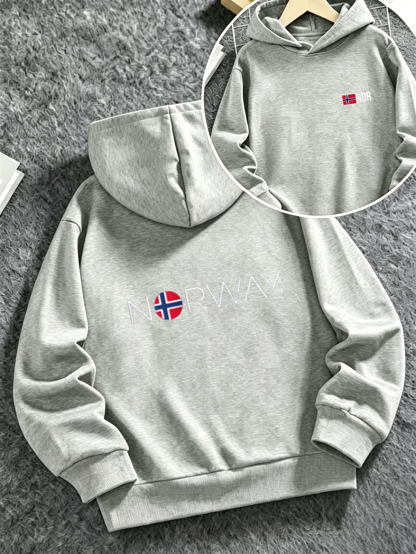 item picture childrens hooded sweatshirt       letter double sided print hoodie spring autumn unisex kids simple casual long sleeve top