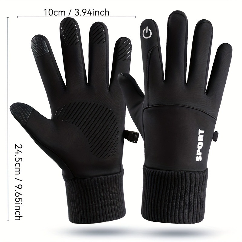 Winter Touchscreen Thickened Warm Anti-Slip Gloves, Men's