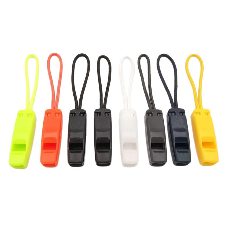 TEMU Ensemble de 8 mini sifflets portables (couleur aléatoire) et boucle de corde tendue, idéal pour les passionnés d', le camping, l'équipement de