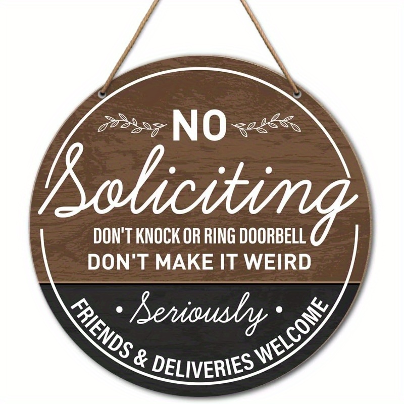„No Soliciting“ Schild Für Haus & Garten | Aluminium-Schild Mit Erdspieß | Abschreckung Für Unerwünschte Besucher