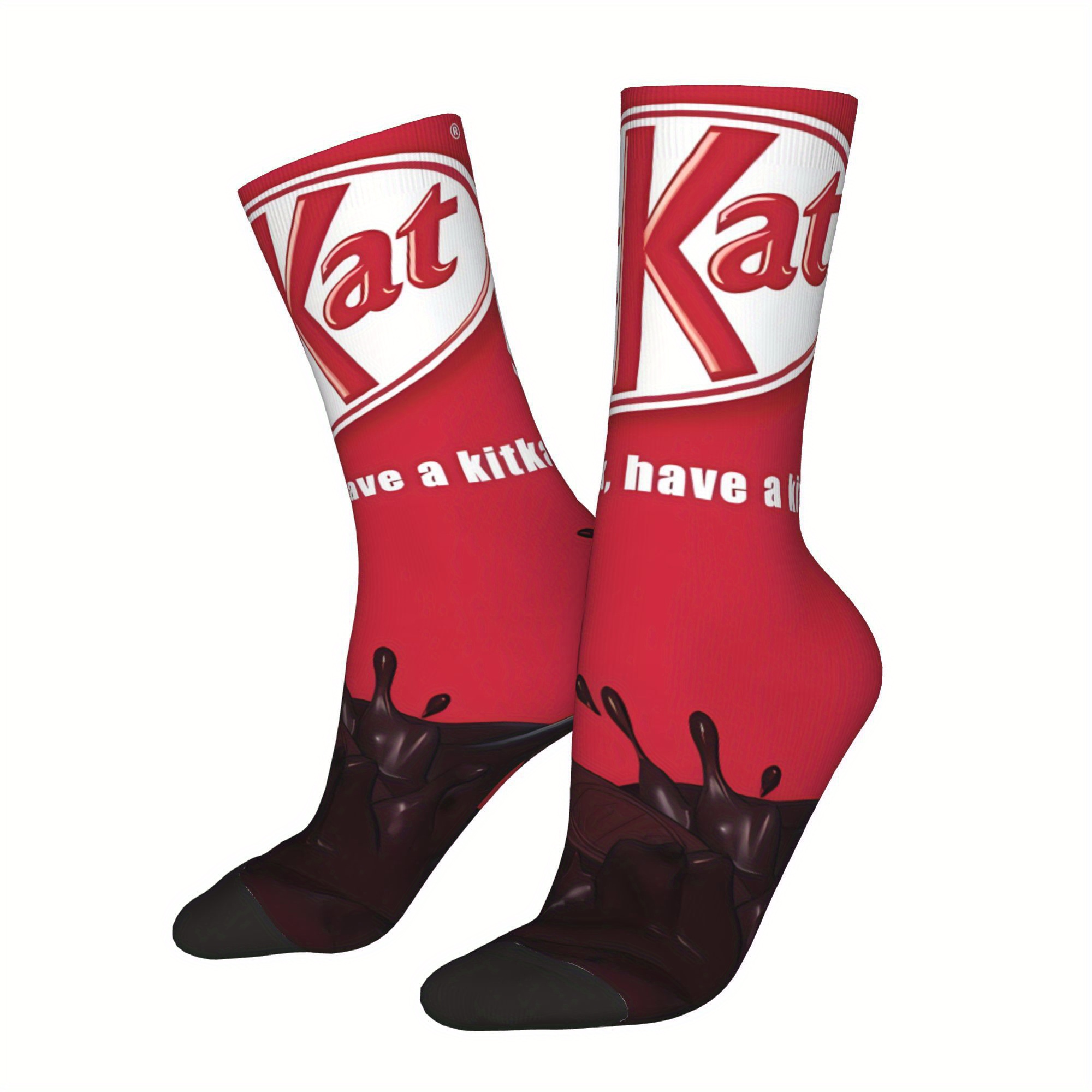 TEMU Novelty Socks For Men Featuring A Chocolate Lover Design