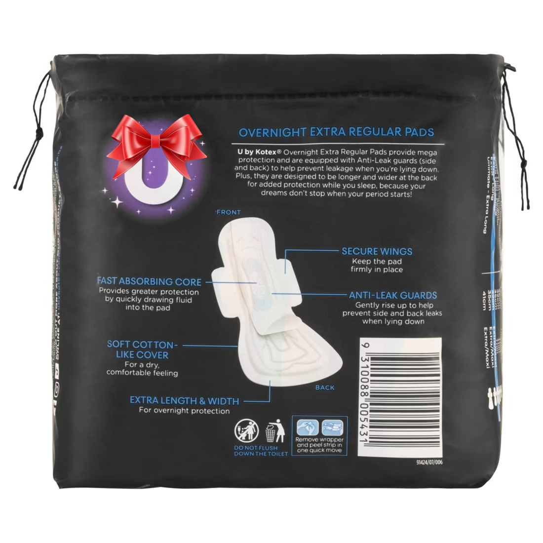 10 Pack Extra Overnight Pads with Wings - 2 Packs (5 Each) | Super Soft, Leak-Proof & Elastic Wings | Heavy Flow & Nighttime Protection | 24H Comfort, High Flow Capacity | Pregnancy-Friendly, Light Safe | Feminine Sanitary Napkins for Women - Image 10