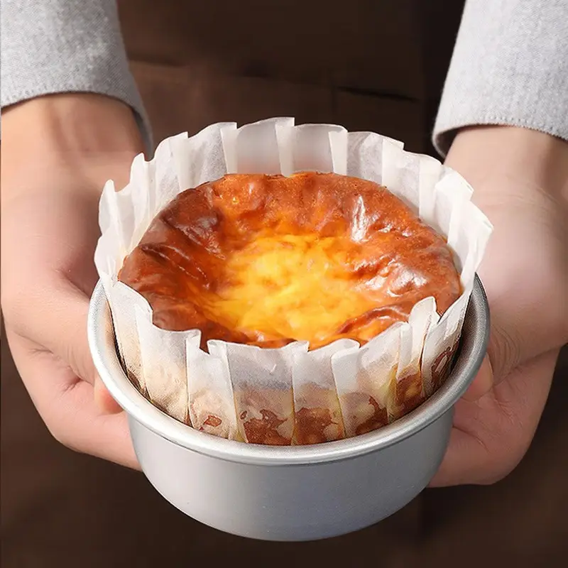 100pcs 6 inch disposable parchment liners for baking non stick heat resistant cakes muffins cheesecakes more ideal for oven air fryer use decorative baking liners nonstick liners Product details 3