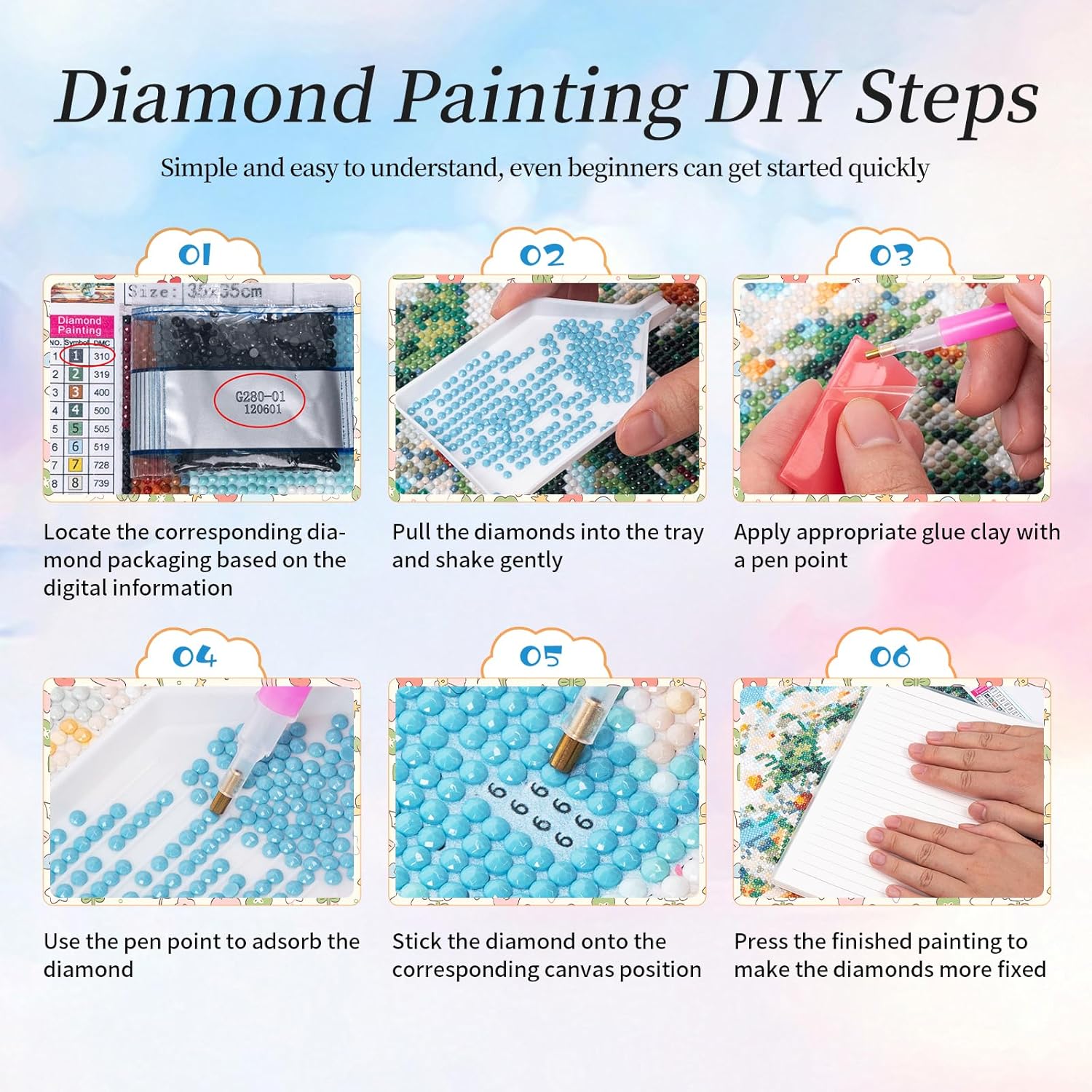 Lotus Diamond Painting Pendant Insert Kit