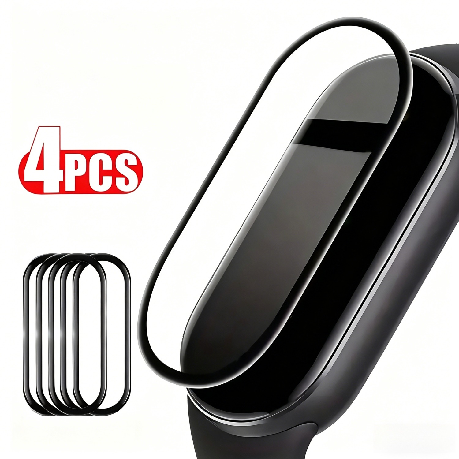 TEMU 4/6pcs 3d Composite Screen Protector For Xiaomi Smart Band 10, Ultra-thin Bubble- Clear Watch Protective Film