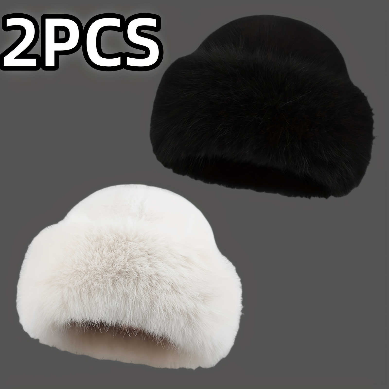 TEMU 2-pack Women's Warm Winter Fleece Hat Mongolian Style Design Thickened Warm Hat Suitable For Outdoor Activities And Christmas Comfortable Cold