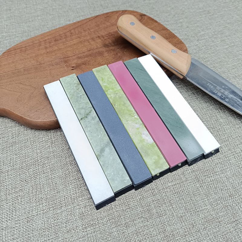 1 set natural sharpening stone whetstone   oil stone for knife sharpener metal   stones for kitchen utensils no power needed   polished stone bars details 1